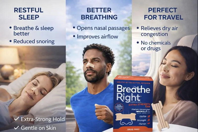 Breathe Right Nasal Strips - Extra Strength TAN