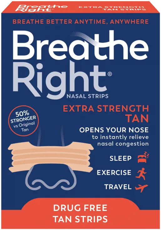 Breathe Right Nasal Strips - Extra Strength TAN